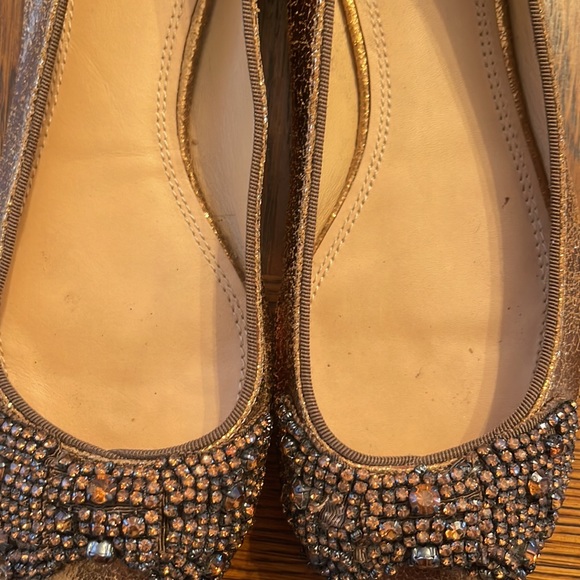Tory Burch Vanessa Gold Bronze Flat - Picture 12 of 12